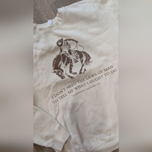 Cream Western Crewneck